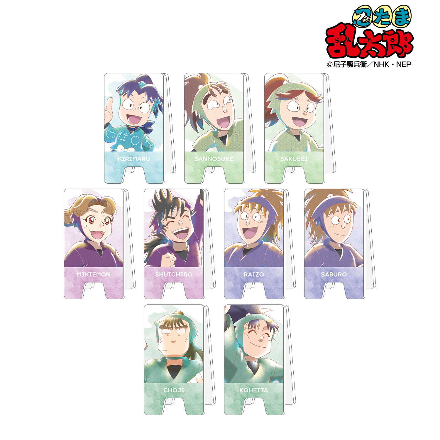 忍たま乱太郎_トレーディング Ani-Art aqua label 第2弾 アクリル立て看板風メモスタンド ver.B(単位/コンプリートBOX/9個入り)