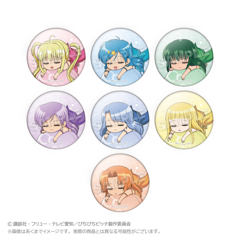 ぴちぴちピッチ_トレーディングふわみん缶バッジ　【BOX／7個入り】