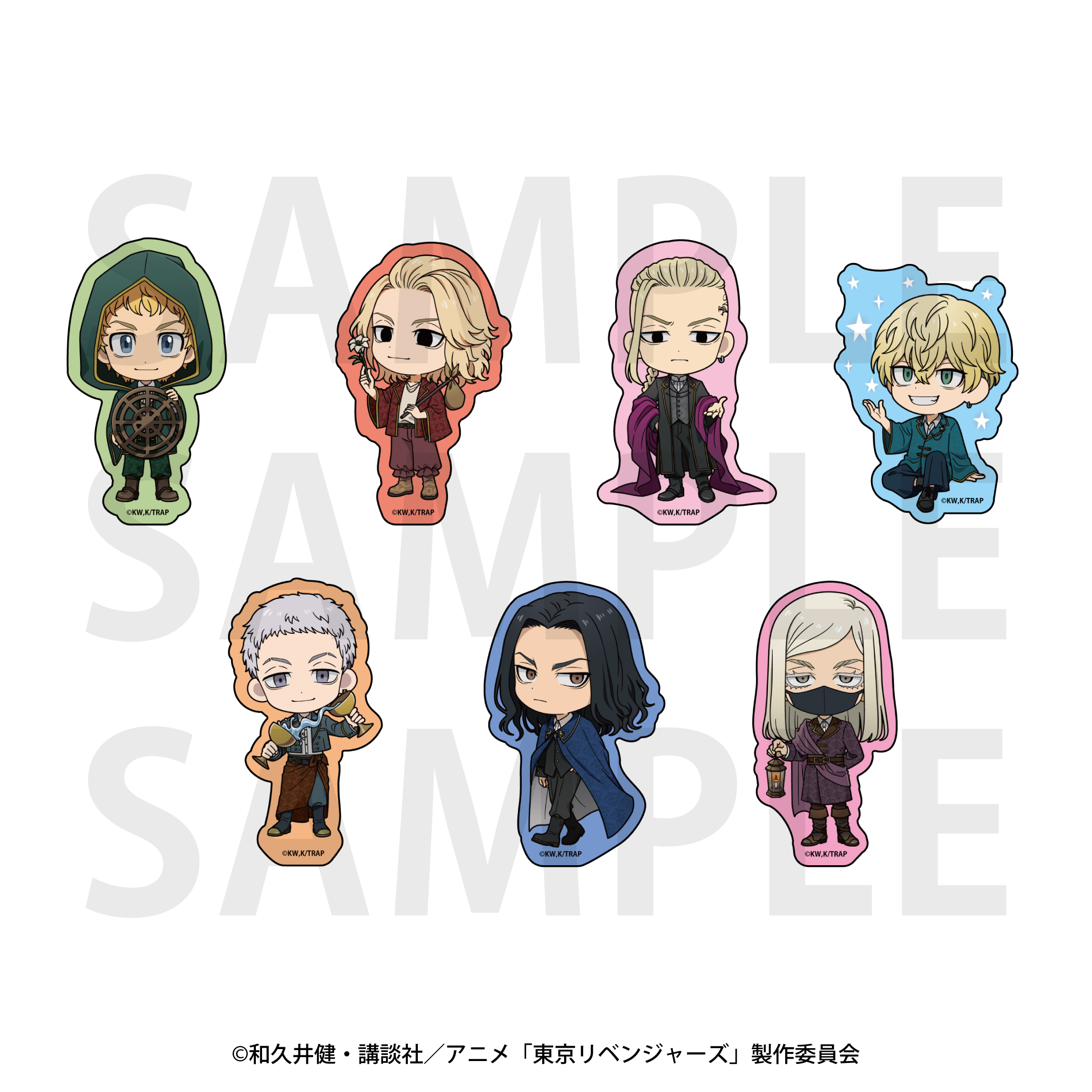 東京リベンジャーズ_～アルカナ Collection～ 描き起こしミニキャラ ダイカットステッカーセット