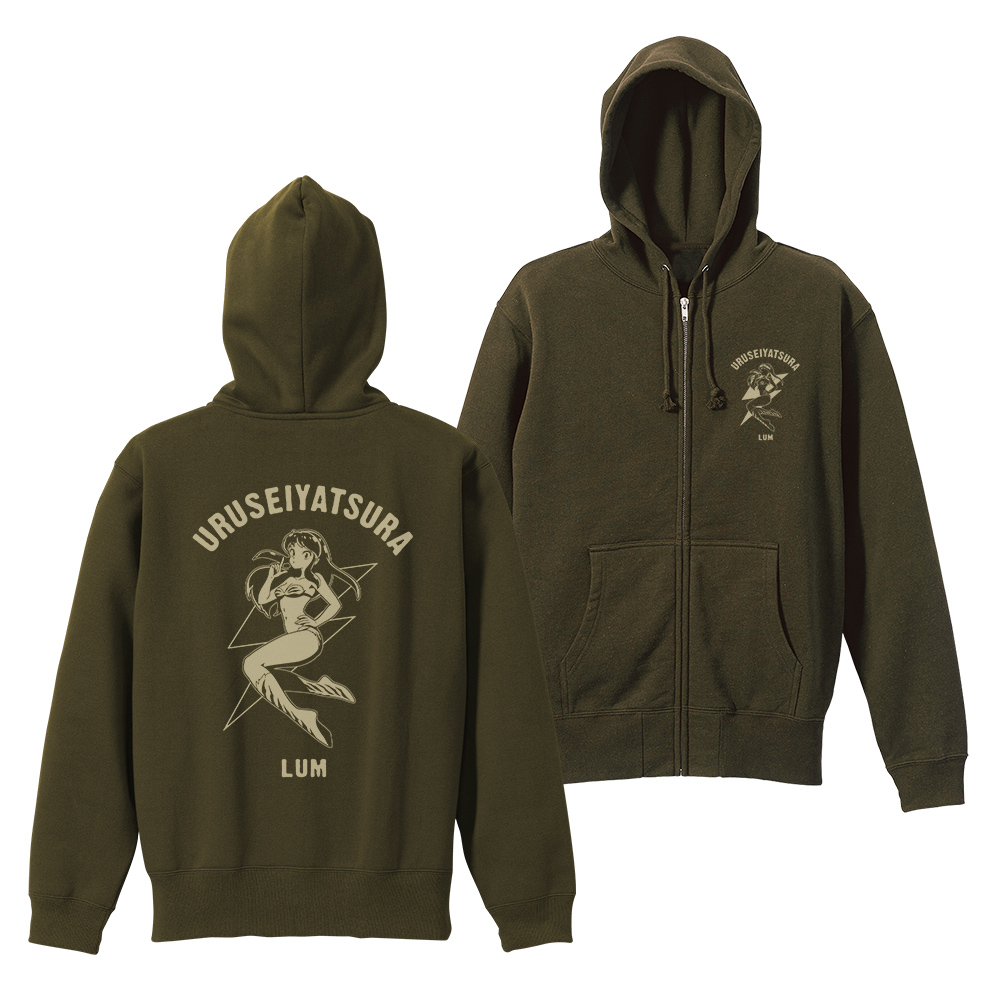 うる星やつら_XLサイズ_ラムの電撃 ジップパーカー/MOSS