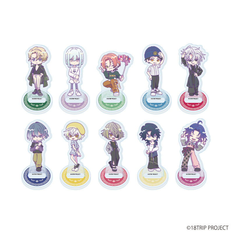 18TRIP_アクリルぷちスタンド04/雷紋コーデver. コンプリートセット(全10種)(ミニキャライラスト)【コンプリートセット/10個入り】