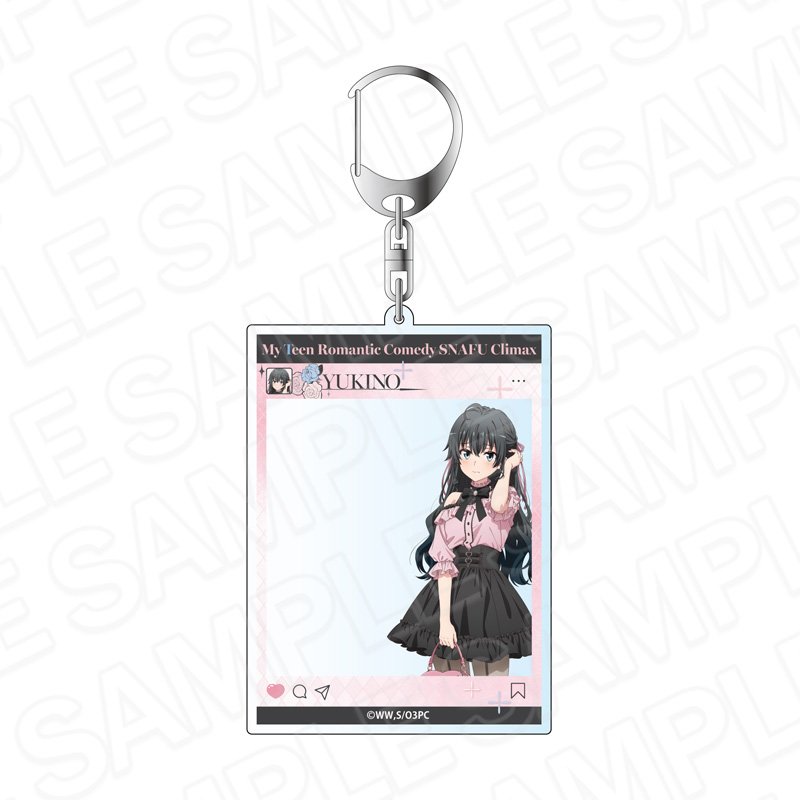 やはり俺の青春ラブコメはまちがっている。完_SNS風アクリルキーホルダー 雪ノ下雪乃 サブカルファッション ver.