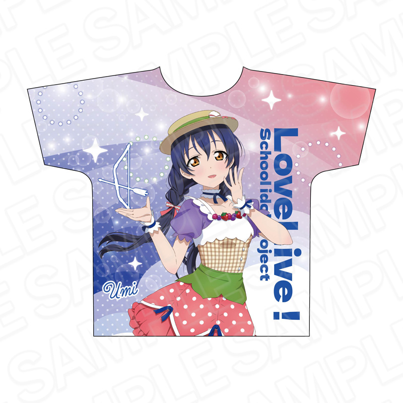 ラブライブ!_フルグラフィックTシャツ 園田海未 Cafe party ver
