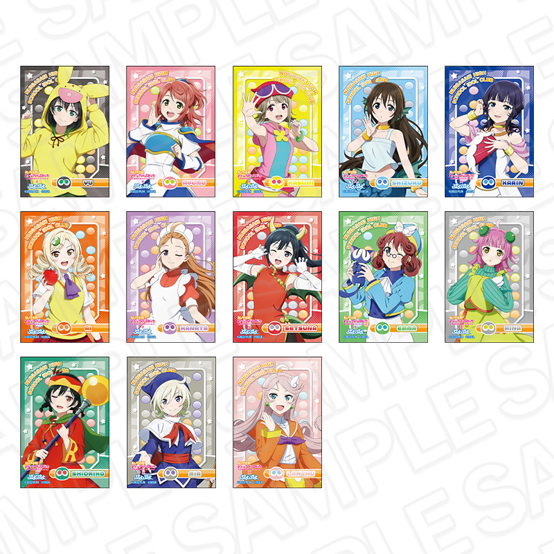 ラブライブ!虹ヶ咲学園スクールアイドル同好会×ぷよぷよ_スクエアカンバッジ　【OPP／13個入り】【コンプリートセット】