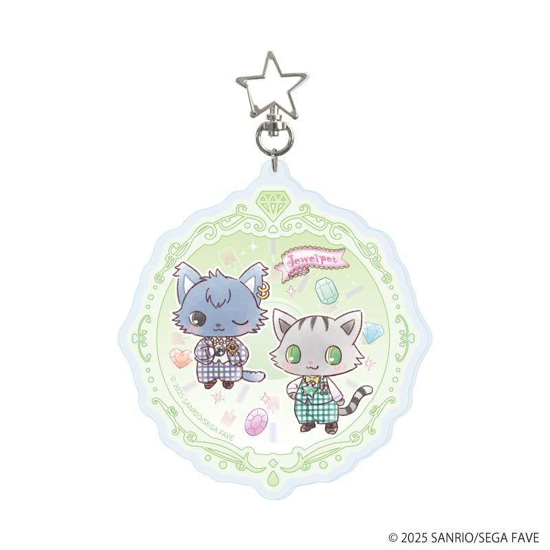 ジュエルペット_星型ナスカン付きデカアクリルキーホルダー03/トール＆ディアン(グラフアートイラスト)