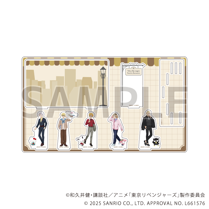 東京リベンジャーズ×サンリオキャラクターズ_プレミアム アクリルジオラマプレート01/Aパターン(コラボイラスト)