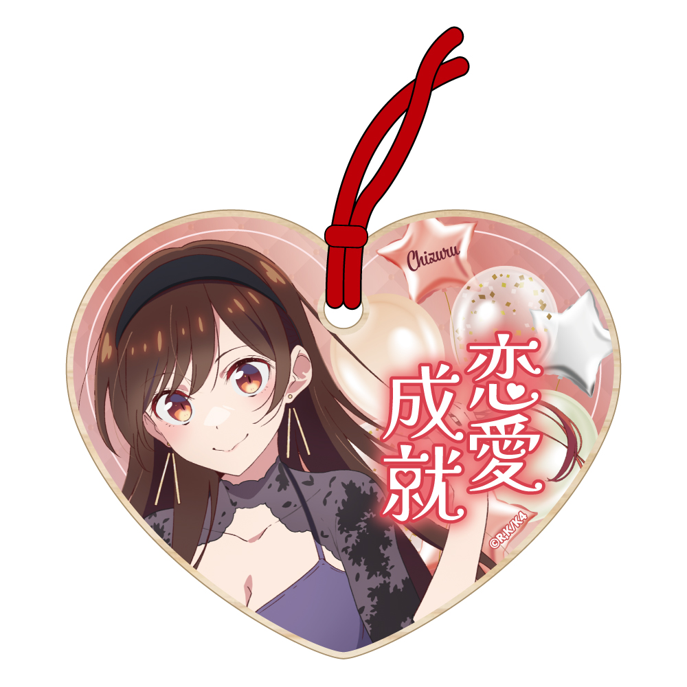 彼女、お借りします_描き下ろし絵馬風ストラップ ドレスver. / 水原千鶴