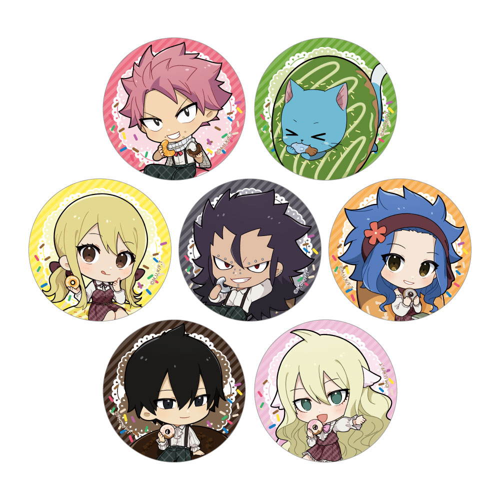 FAIRY TAIL 100年クエスト_トレーディング缶バッジ(ドーナツ/ver.A)　【BOX／7個入り】