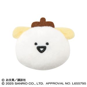 ポムポムプリン×お文具といっしょ_もふもふバッジ ①お文具さん