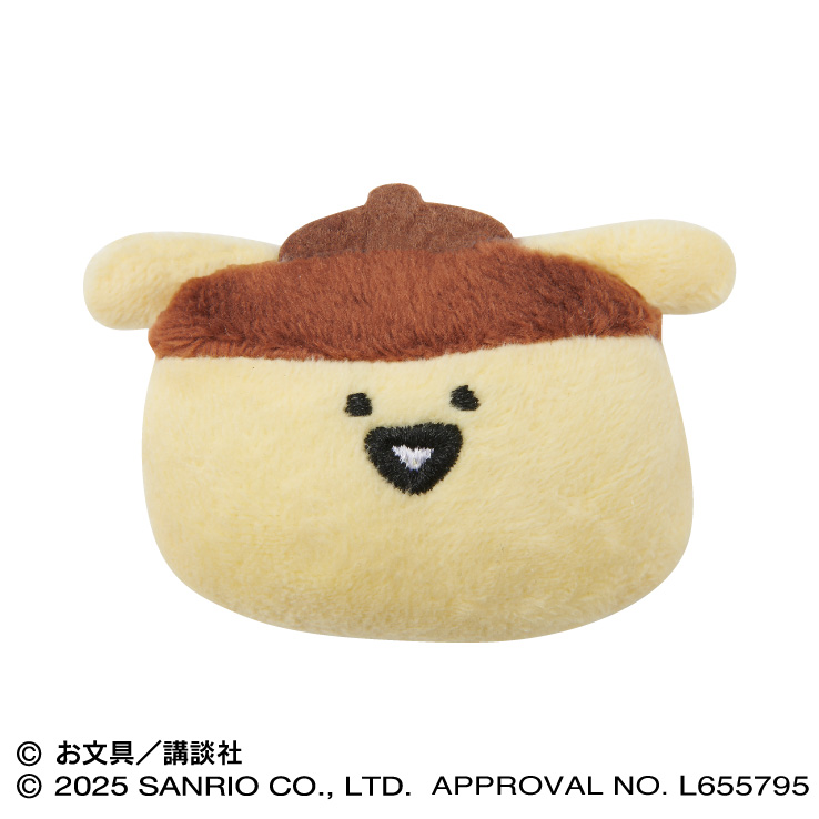 ポムポムプリン×お文具といっしょ_もふもふバッジ ?プリンさん