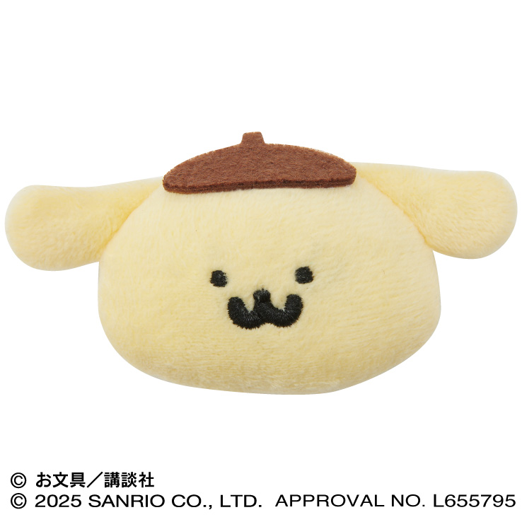 ポムポムプリン×お文具といっしょ_もふもふバッジ ?ポムポムプリン