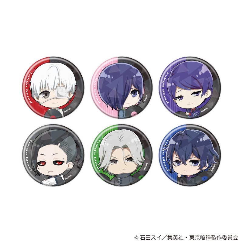 東京喰種_(57mm)_ホログラム缶バッジ04/コンプリートセット(全6種)(ミニキャライラスト)【コンプリートセット/6個入り】