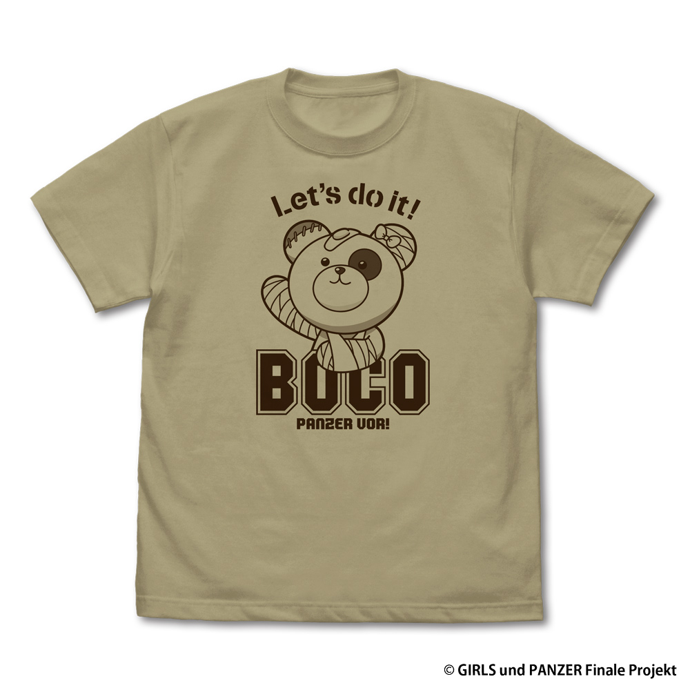 ガールズ&パンツァー 最終章_XLサイズ_ボコ Tシャツ/SAND KHAKI