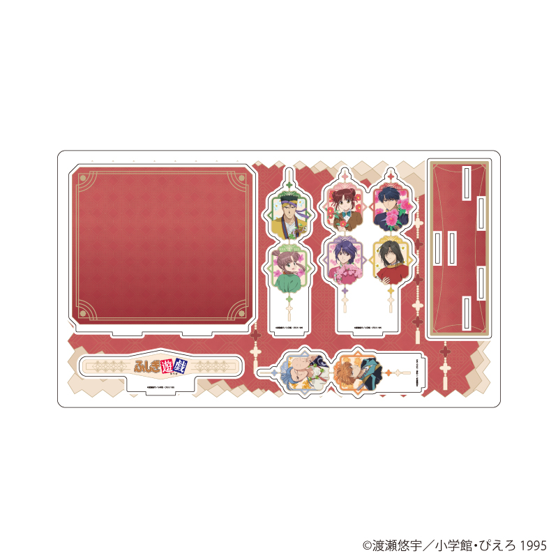ふしぎ遊戯_プレミアム アクリルジオラマプレート01/集合デザイン 花リースver.(描き下ろしイラスト)
