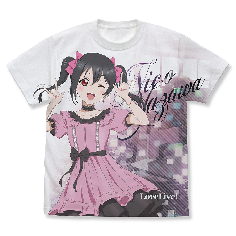 ラブライブ!_Lサイズ_矢澤 にこ フルグラフィックTシャツ パーティードレス2025Ver./WHITE
