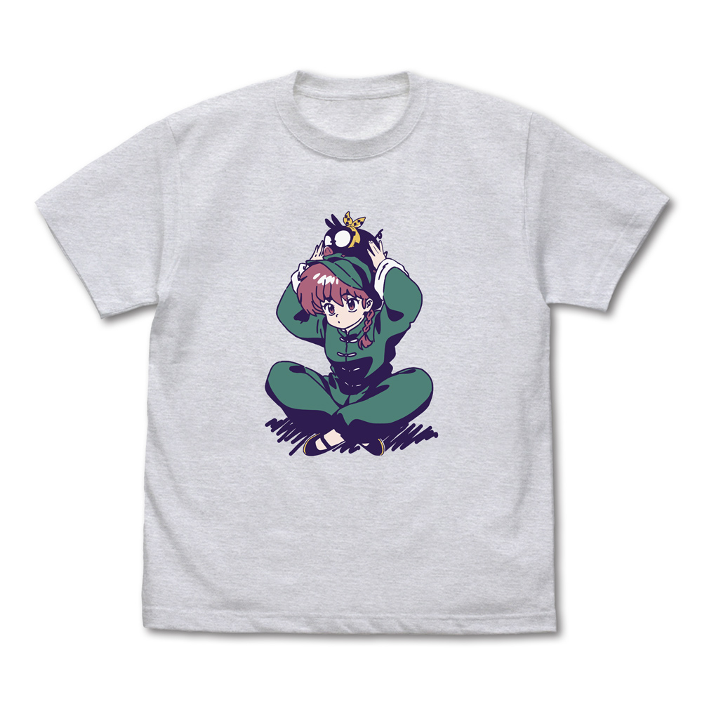 らんま1/2_XLサイズ_らんまとPちゃん Tシャツ/ASH
