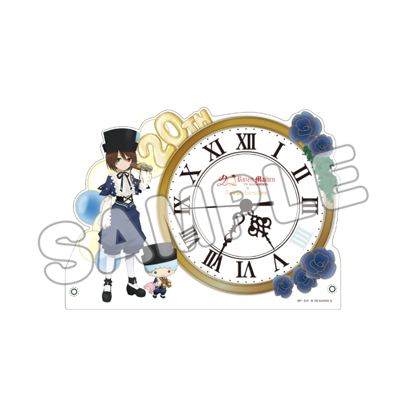 ローゼンメイデン×サンリオキャラクターズ_アクリルクロック 蒼星石×リトルツインスターズ（キキ）