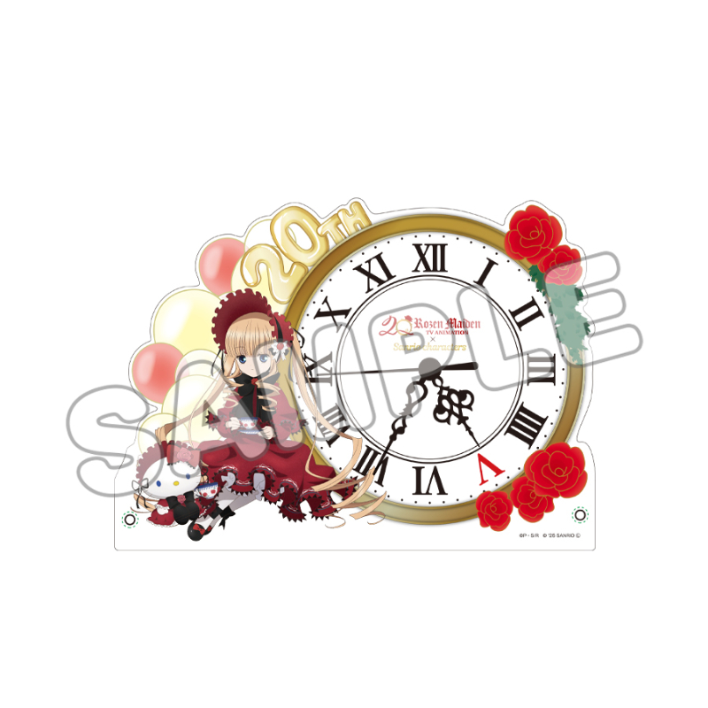 ローゼンメイデン×サンリオキャラクターズ_アクリルクロック 真紅×ハローキティ