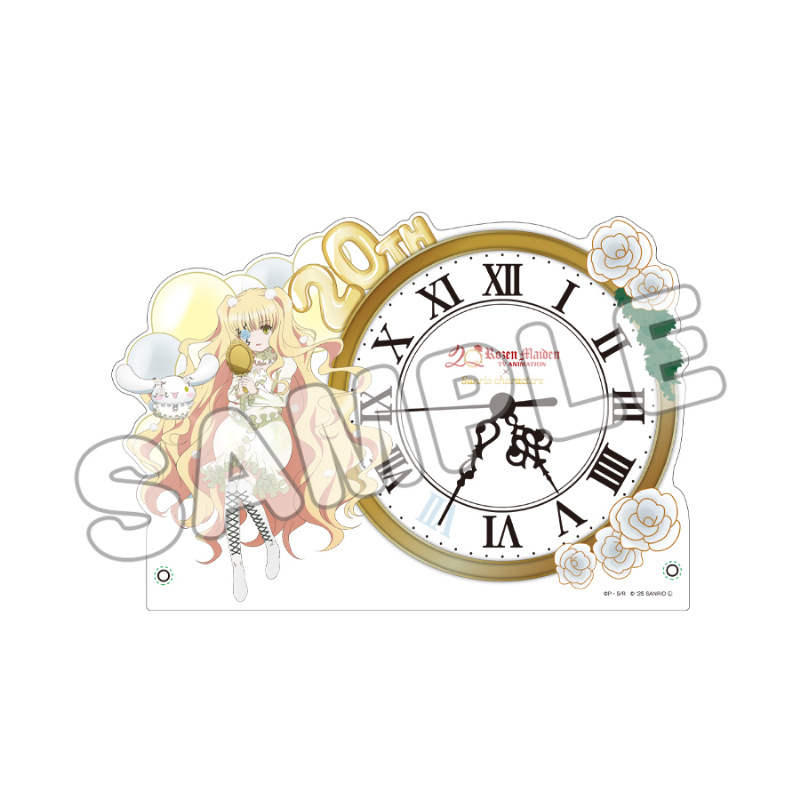 ローゼンメイデン×サンリオキャラクターズ_アクリルクロック 雪華綺晶×シナモロール