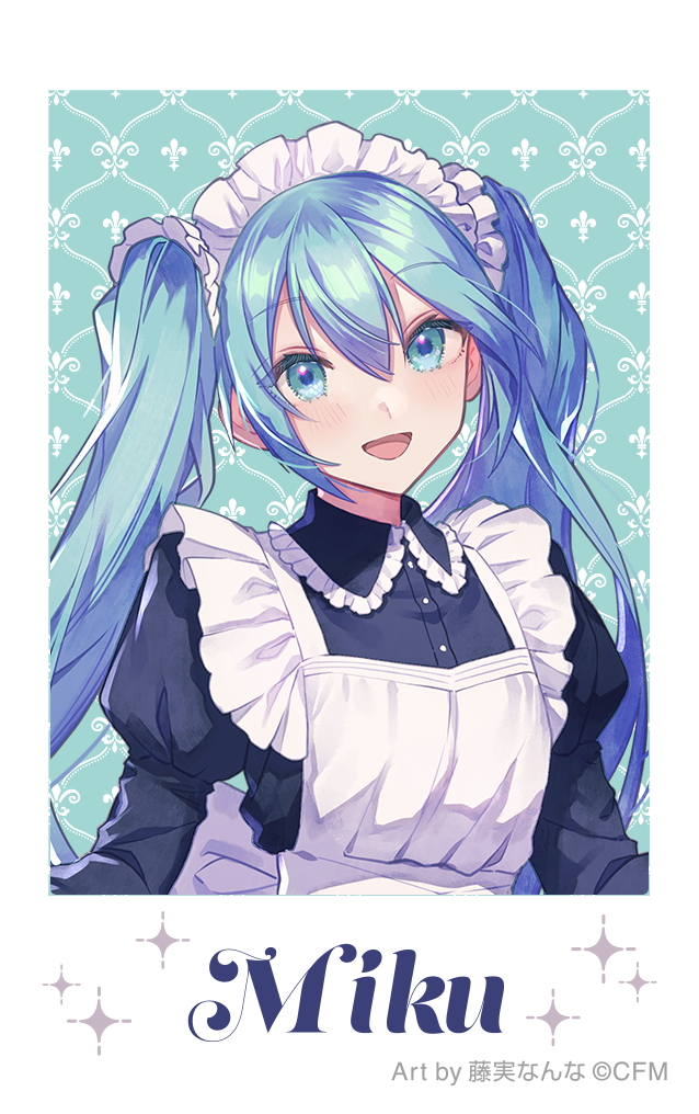 初音ミクシリーズ_チェキプリント／初音ミク　メイド＆執事　Art by 藤実なんな