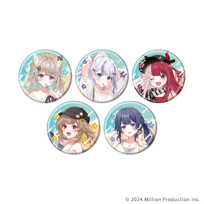 Million Production_缶バッジ03/夏デートver. コンプリートセット(全5
