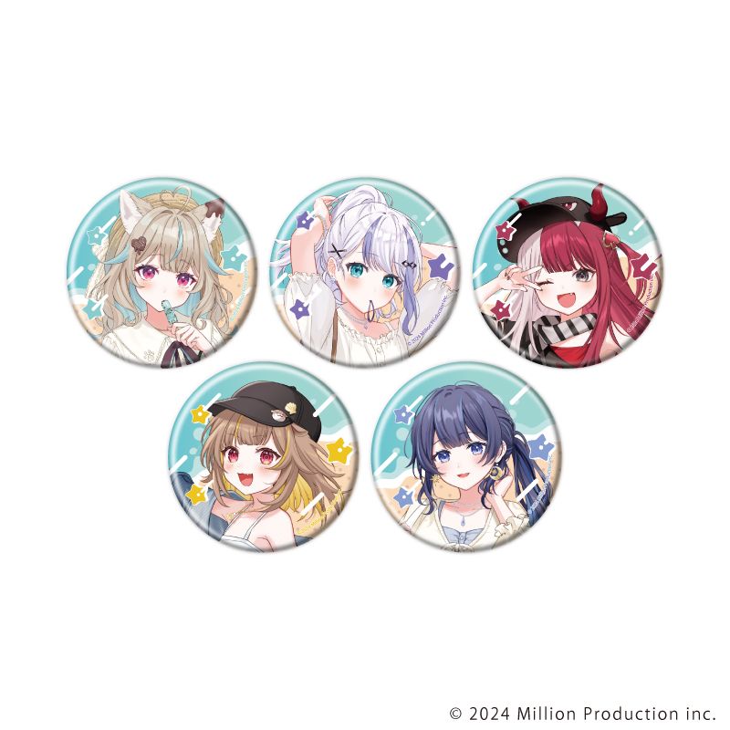 Million Production_缶バッジ03/夏デートver. コンプリートセット(全5