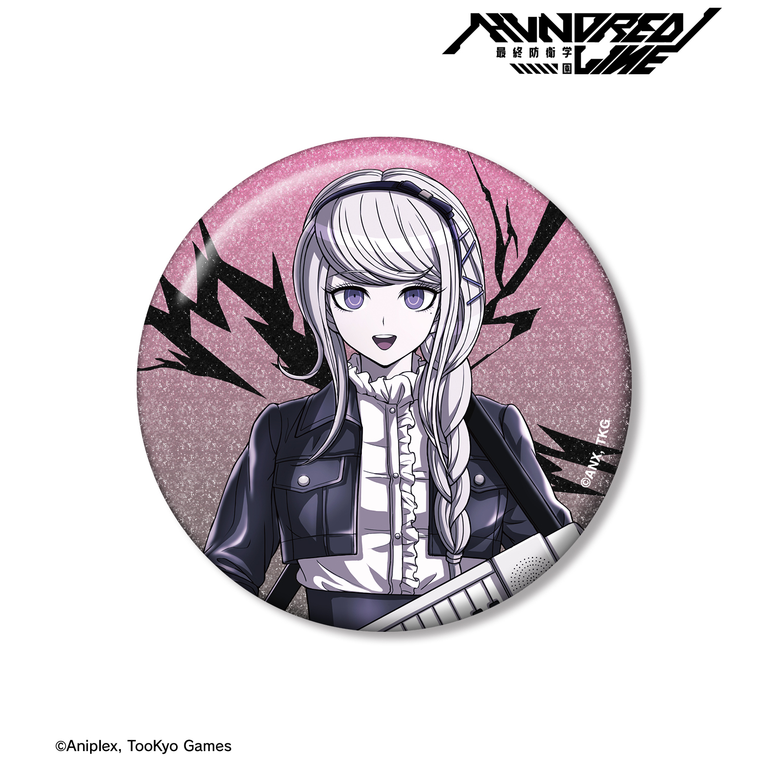 HUNDRED LINE -最終防衛学園-_描き下ろし 霧藤希 ロックバンドver. 75mmグリッター缶バッジ