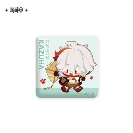 原神_安閑露営シリーズ　スクエア缶バッジ　楓原万葉