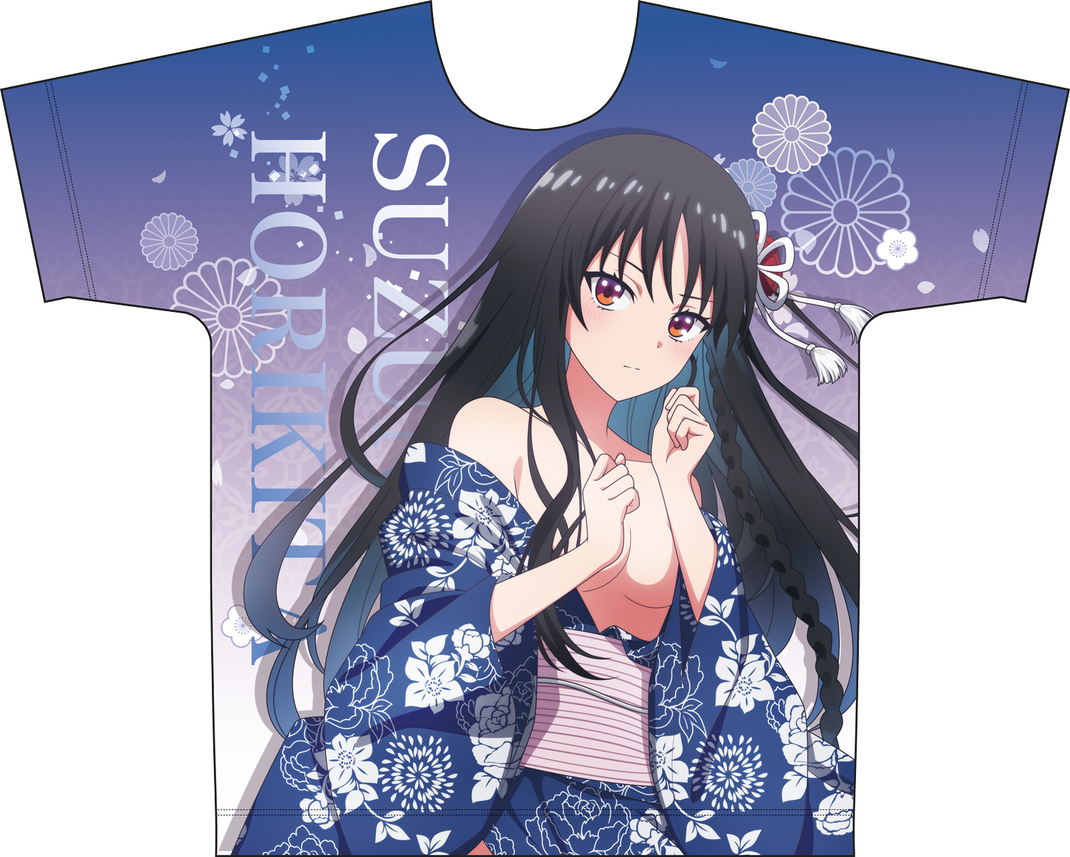 ようこそ実力至上主義の教室へ_サイズM_【描き下ろし】フルグラフィックTシャツ 堀北鈴音(和服)