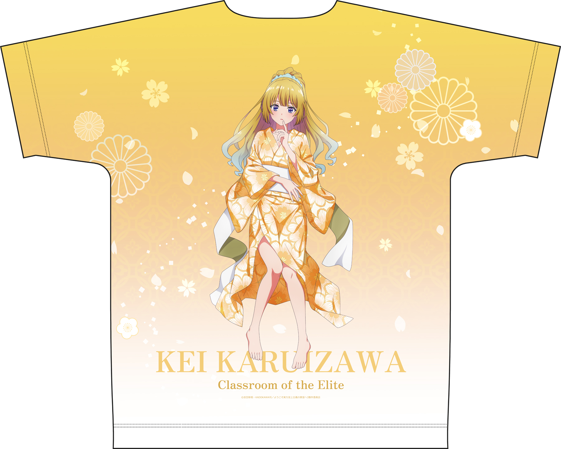 軽井沢恵 Tシャツ フルグラフィック ようこそ実力至上主義の教室へ ようこそ実力至上主義の教室へ_サイズL_【描き下ろし】フル