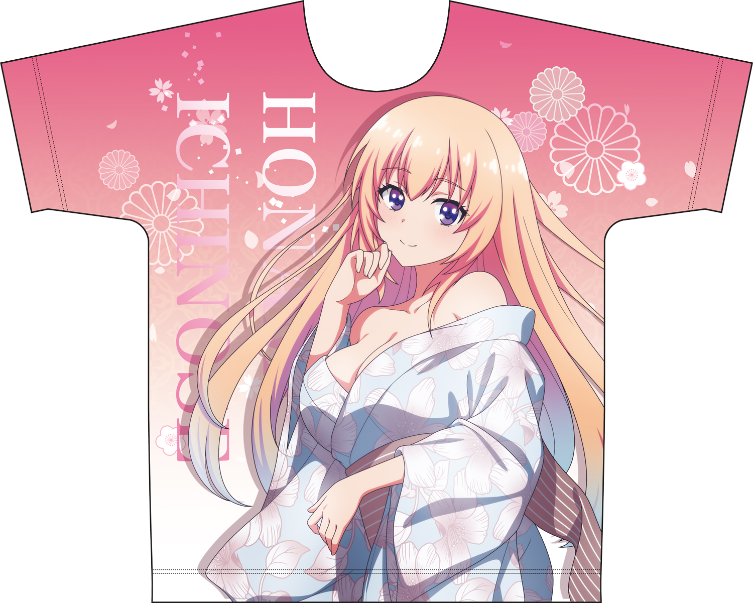 ようこそ実力至上主義の教室へ_サイズL_【描き下ろし】 フルグラフィックTシャツ 一之瀬帆波(和服)