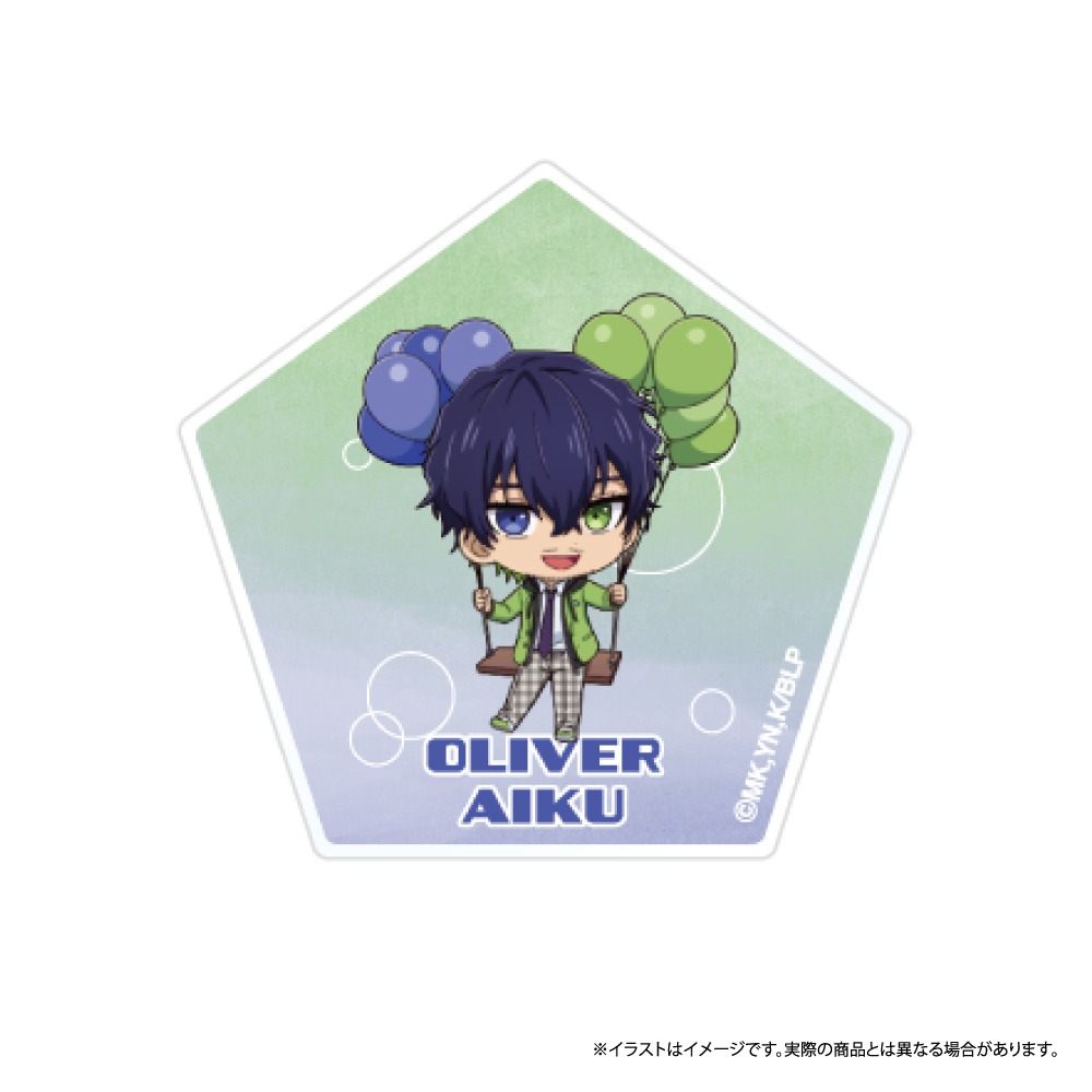 ブルーロック_ダイカットアクリルステッカー オリヴァ・愛空(ミニキャラ)(風船)