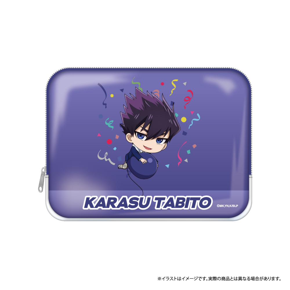 ブルーロック_PVCスクエアポーチ 烏 旅人(ミニキャラ)(風船)