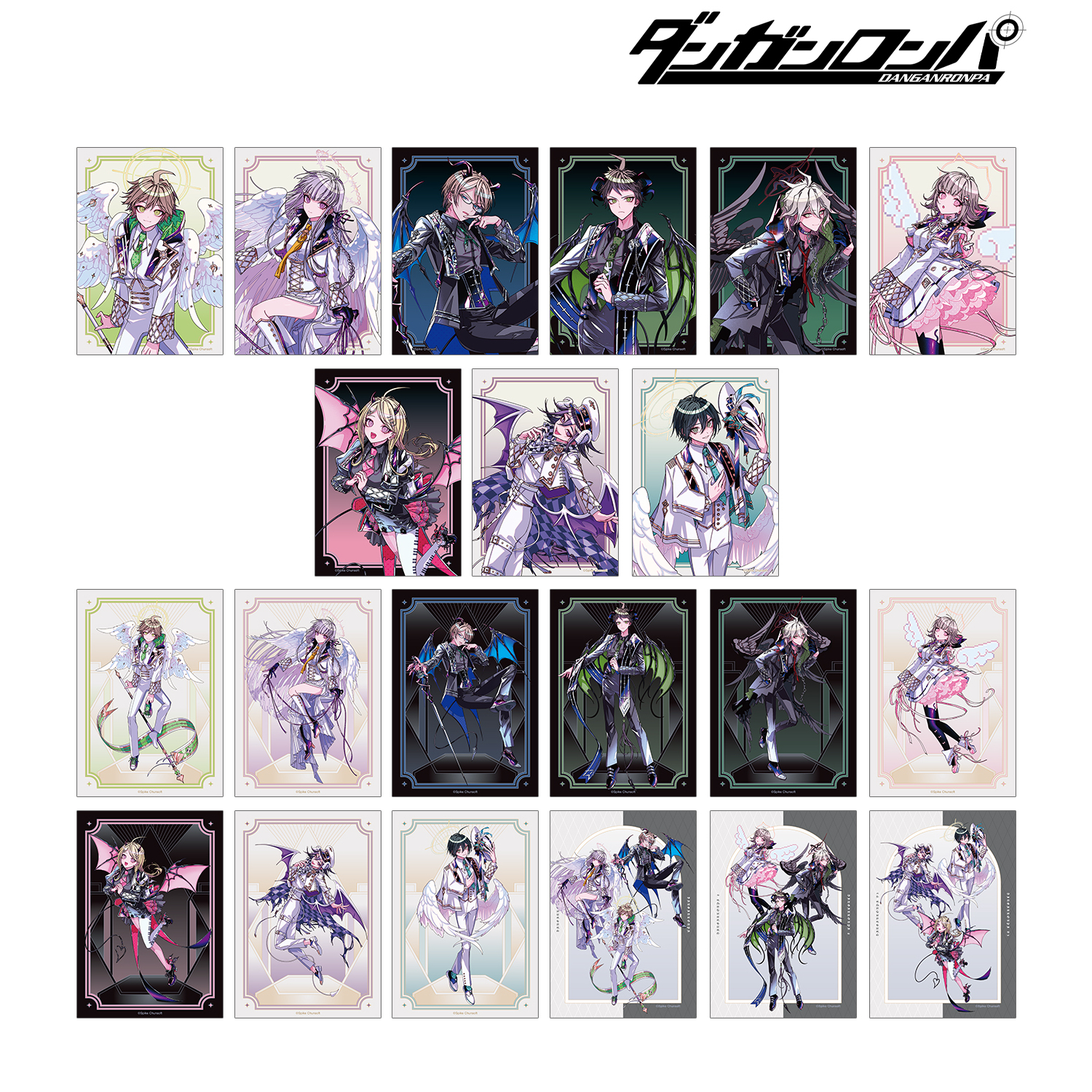 ダンガンロンパシリーズ_めつぶしあんこさんイラスト 天使と悪魔ver. トレーディングブロマイド(単位/BOX)【コンプリートBOX/21パック入り】