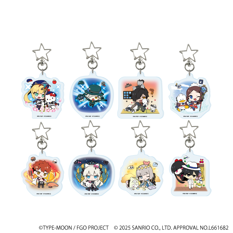 Fate/Grand Order×サンリオキャラクターズ_星型ナスカンアクリルキーホルダー03/コンプリートセット(全8種)(コラボイラスト)【コンプリートセット/8個入り】