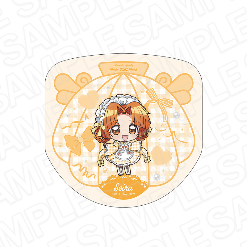 マーメイドメロディー ぴちぴちピッチ_ダイカットミニタオル 星羅 和装メイド デフォルメ ver.