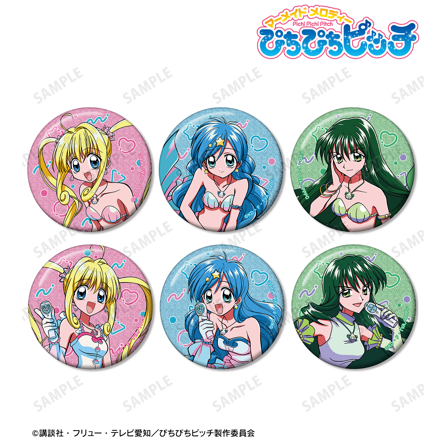 ぴちぴちピッチ_トレーディンググリッター缶バッジ(単位/コンプリートBOX)【BOX/6パック入り】