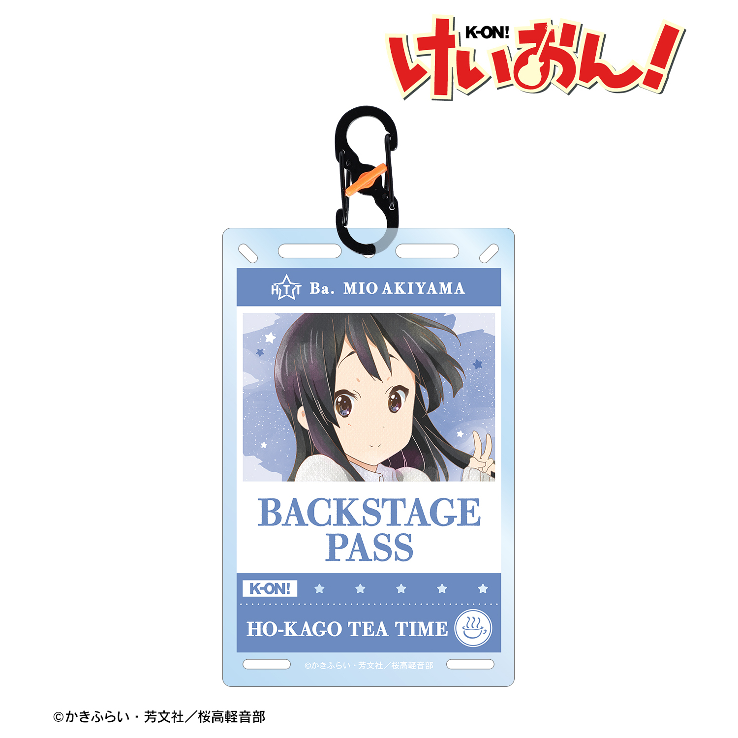 けいおん！_秋山 澪 Ani-Art aqua label バックステージパス風カラビナ付きカード型アクリルキーホルダー