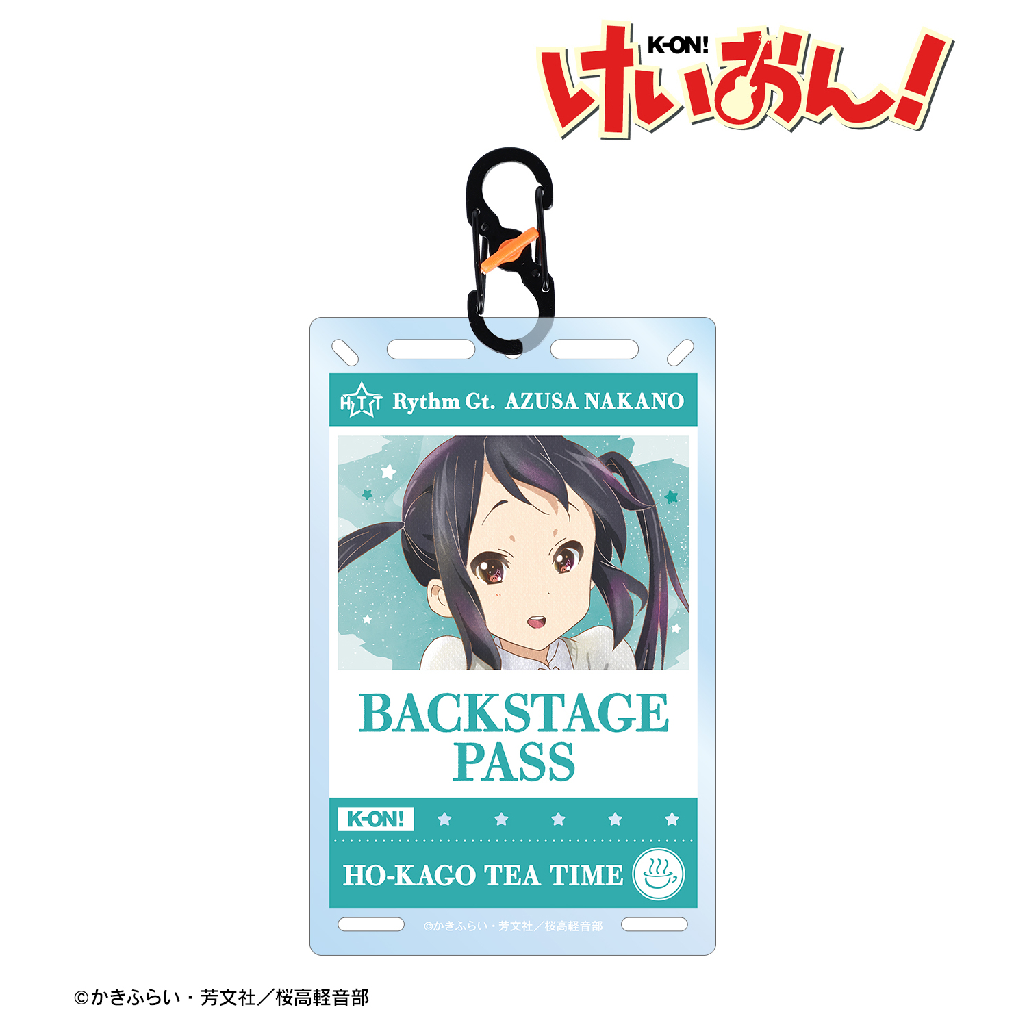 けいおん！_中野 梓 Ani-Art aqua label バックステージパス風カラビナ付きカード型アクリルキーホルダー