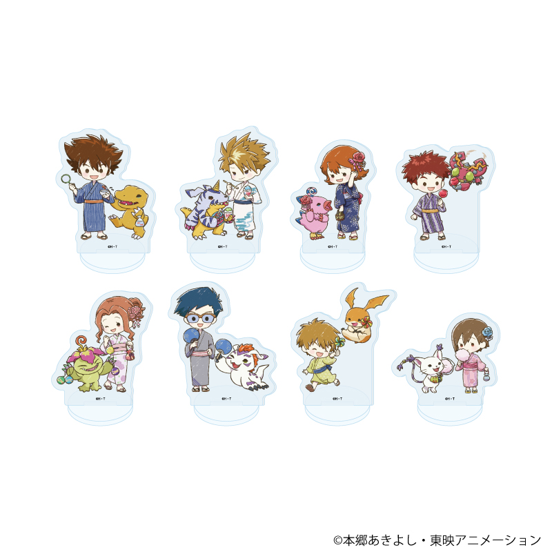 デジモンアドベンチャー_アクリルぷちスタンド05/浴衣ver. コンプリートセット(全8種)(グラフアートイラスト)【コンプリートセット/8個入り】
