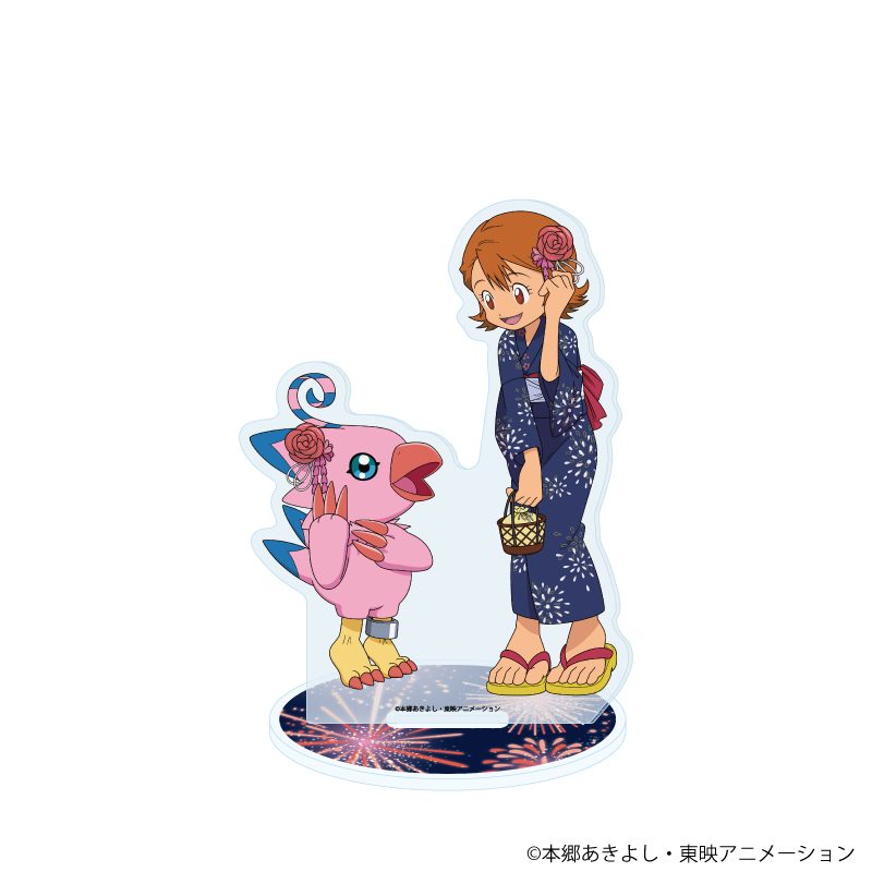 デジモンアドベンチャー_アクリルスタンド19/武之内空&ピヨモン 浴衣ver.(描き下ろしイラスト)