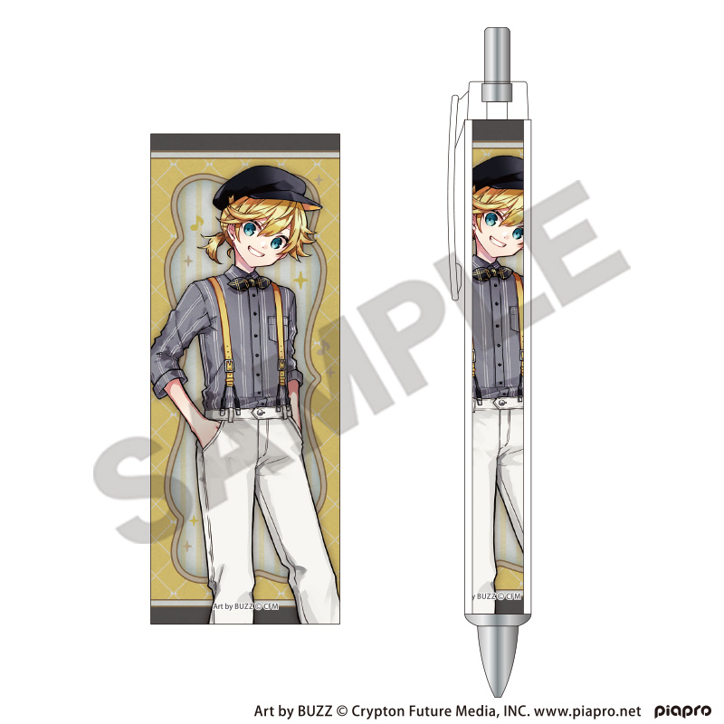 初音ミク_太軸ボールペン　鏡音レン　レトロ☆神戸2025