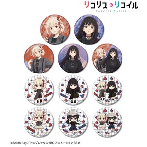 リコリス・リコイル_meagratiaコラボ 描き下ろし&ちびキャラ トレーディンググリッター缶バッジ(単位/コンプリートBOX)【BOX/11パック入り】