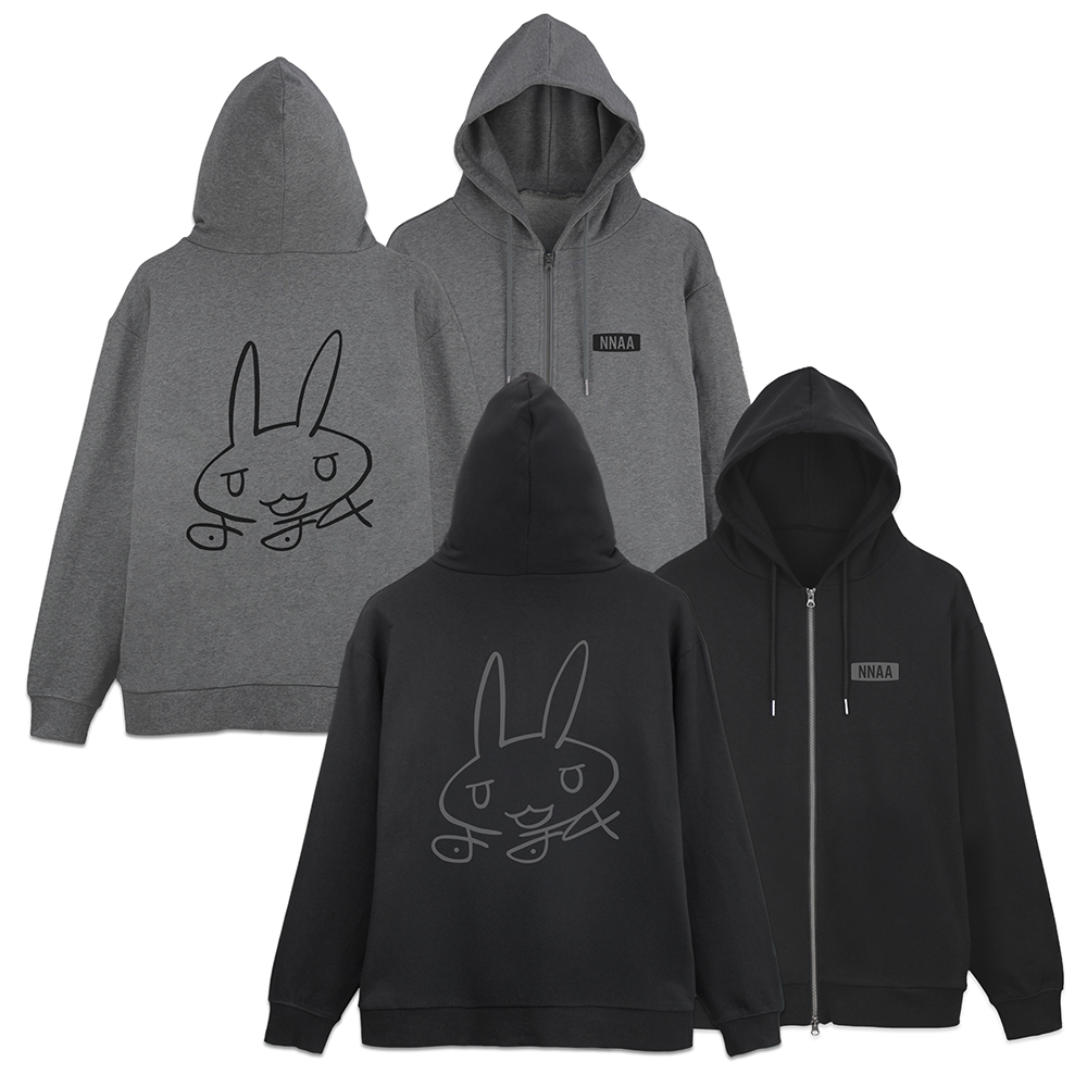 メイドインアビス 烈日の黄金郷_Lサイズ_ナナチのサイン ジップパーカー Ver.2.0/MIX GRAY