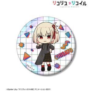 リコリス・リコイル_meagratiaコラボ 錦木千束 ちびキャラ 75mmオーロラ缶バッジ ver.A