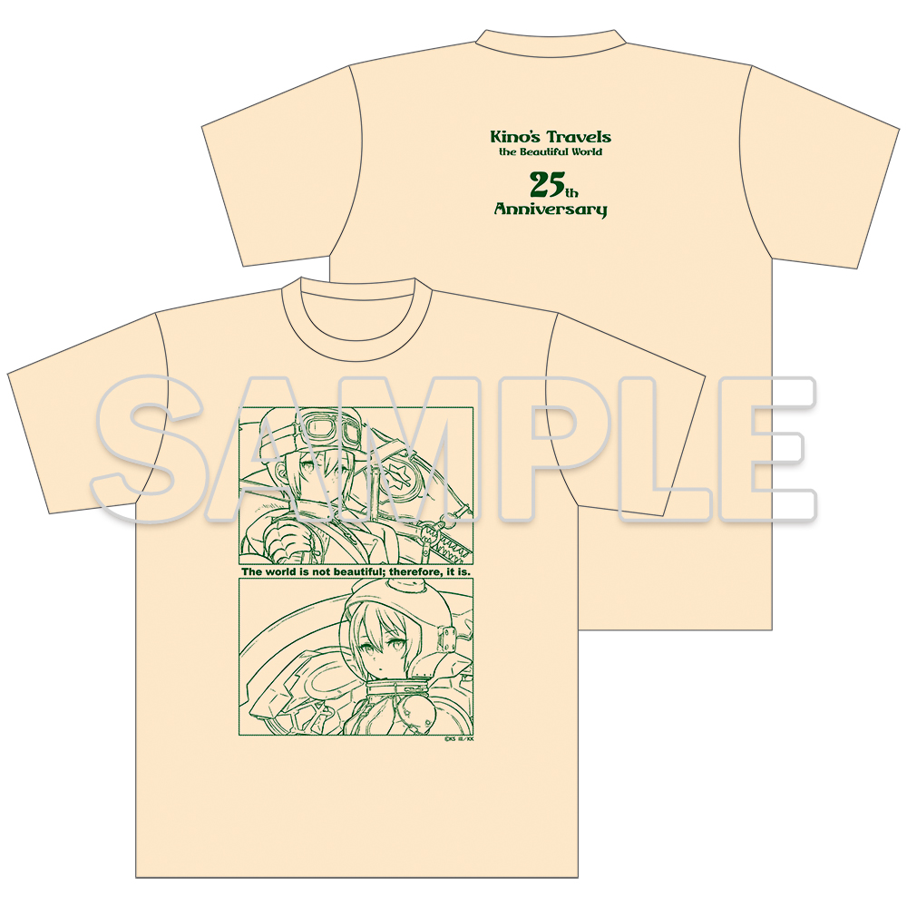 キノの旅 the Beautiful World_Lサイズ_25周年記念 Tシャツ C 騎士キノ&パイロットキノ