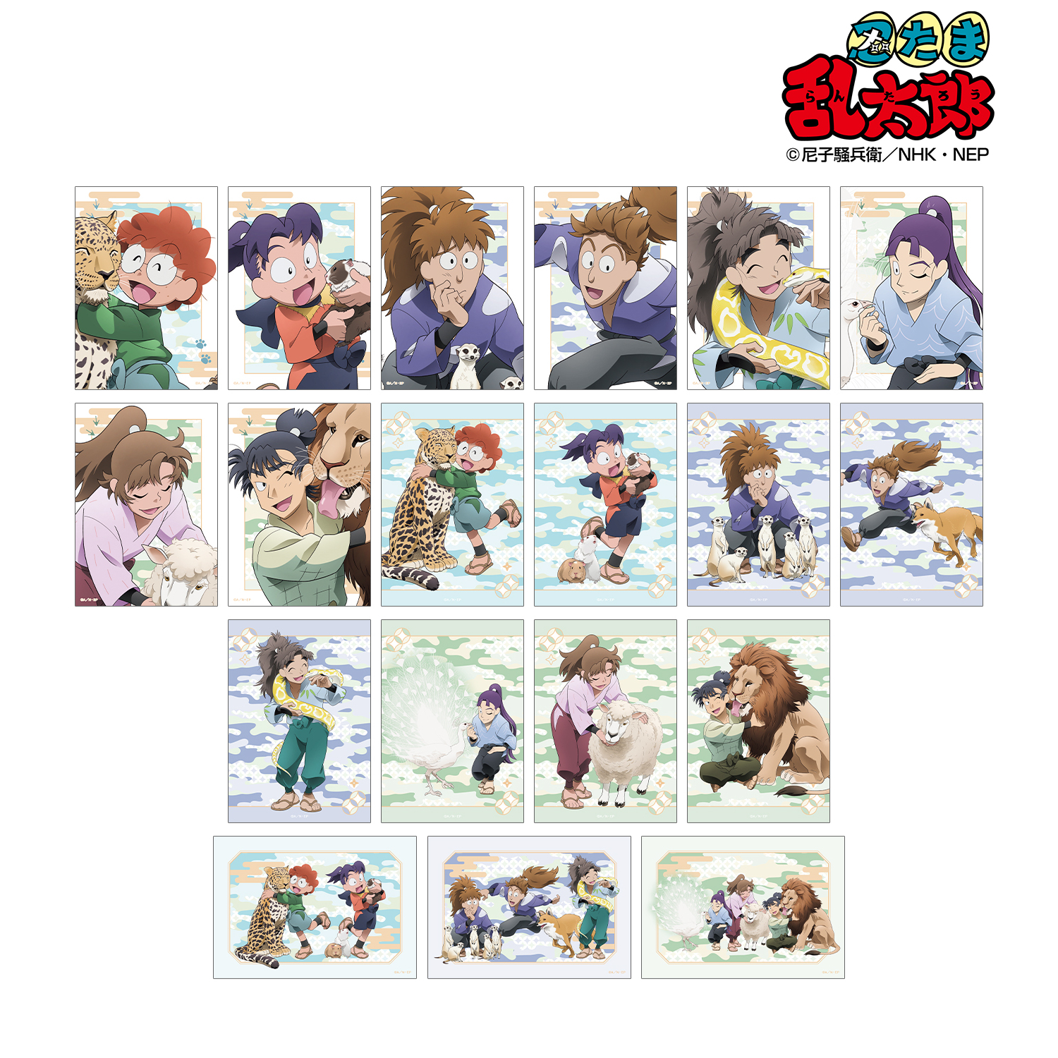 忍たま乱太郎_描き下ろし みんなで飼育実習の段ver. トレーディングブロマイド ver.A(単位/コンプリートBOX)【コンプリートBOX/19個入り】