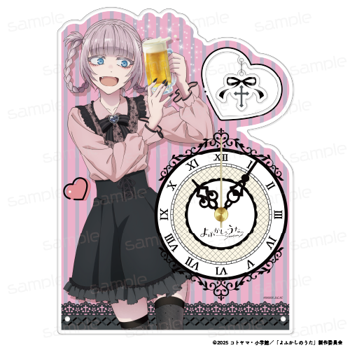 よふかしのうた Season2_描き下ろし ビッグアクリル置時計
