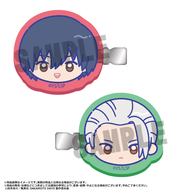 SAKAMOTO DAYS_ゆるころフェイス　ヘアクリップセット　B（坂本太郎・南雲）