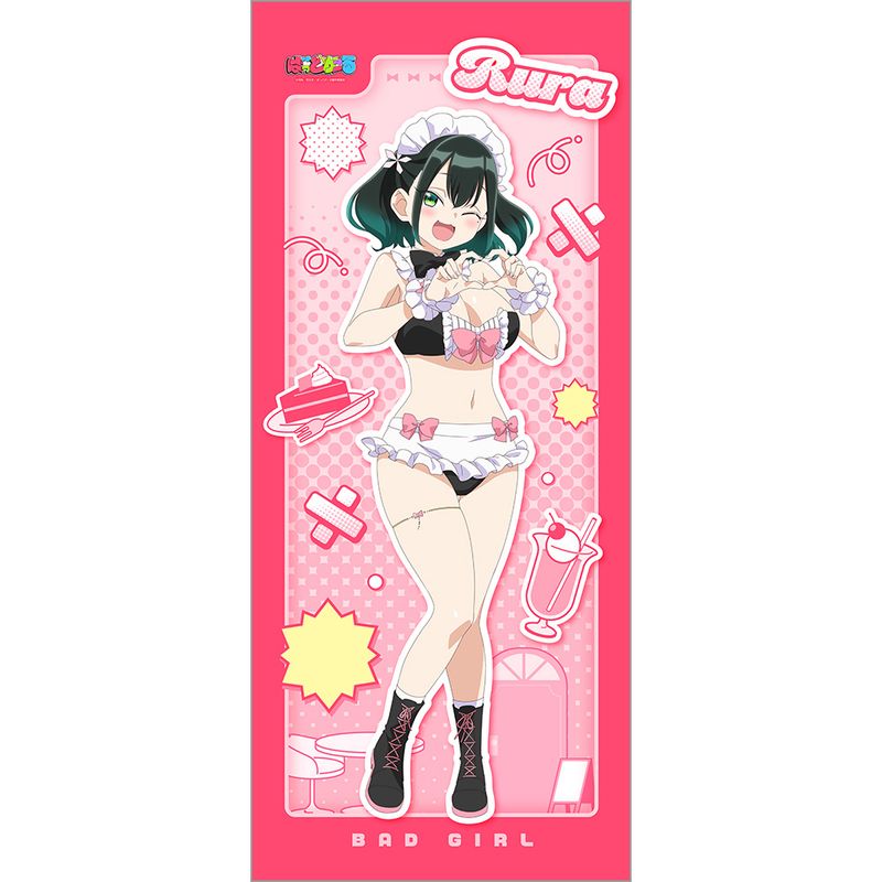 くじ引き堂　瑠璃葉るら　特大タペストリー ばっどがーる_描き下ろし特大タペストリー(瑠璃葉るら/メイド水着